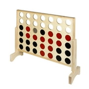 Hathaway Quattro 4 in a Row Board Game with Solid Pinewood Frame