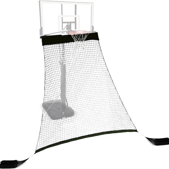 Hathaway Rebounder Basketball Return System for Shooting Practice with Heavy Duty Black Polyester Net
