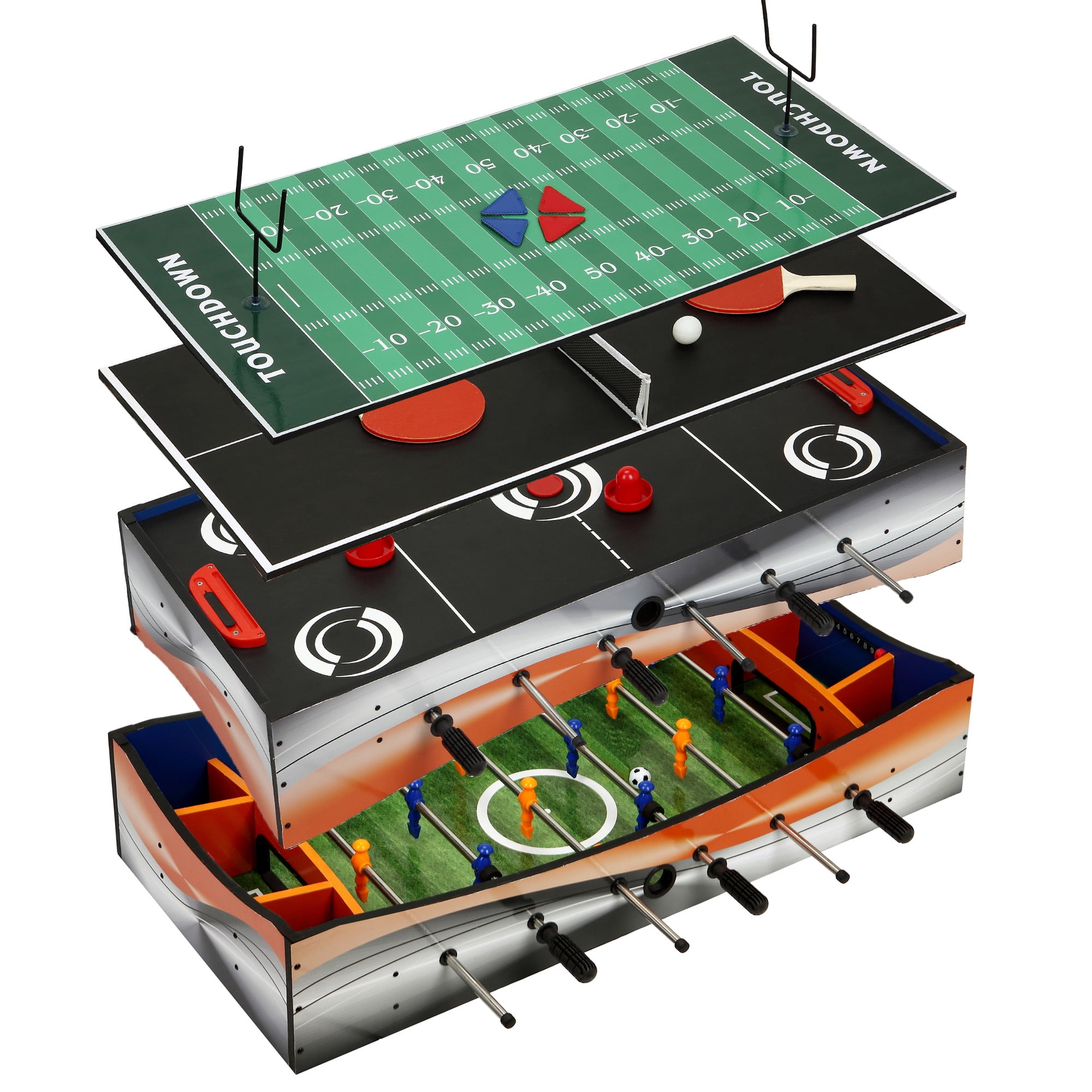 Compact Black and Green 4-in-1 Portable Multi-Game Table