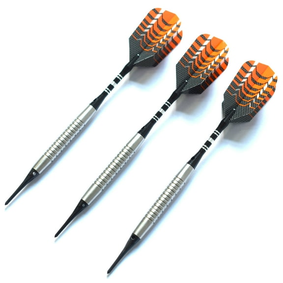 Hathaway Spartan Soft Tip Darts Set, Black/Multi, ABS, 6.75-in l