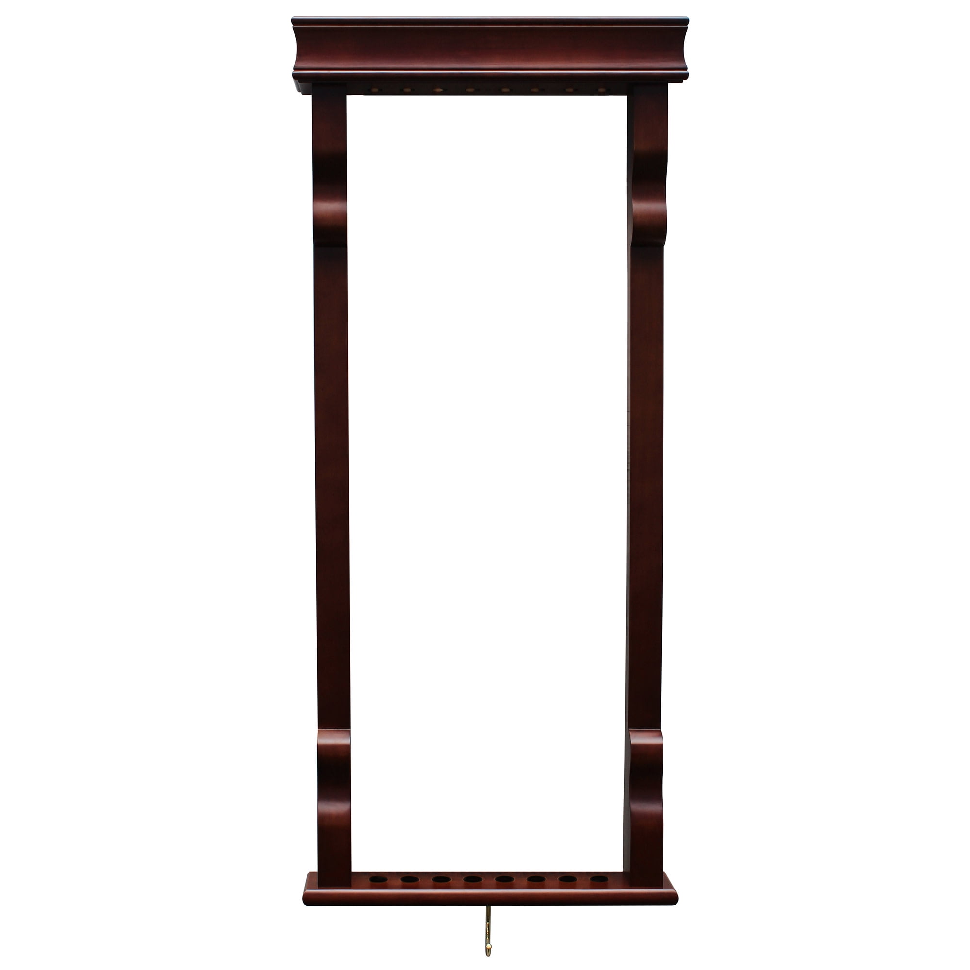 Rich Mahogany Wall Mounted Billiard Cue Rack