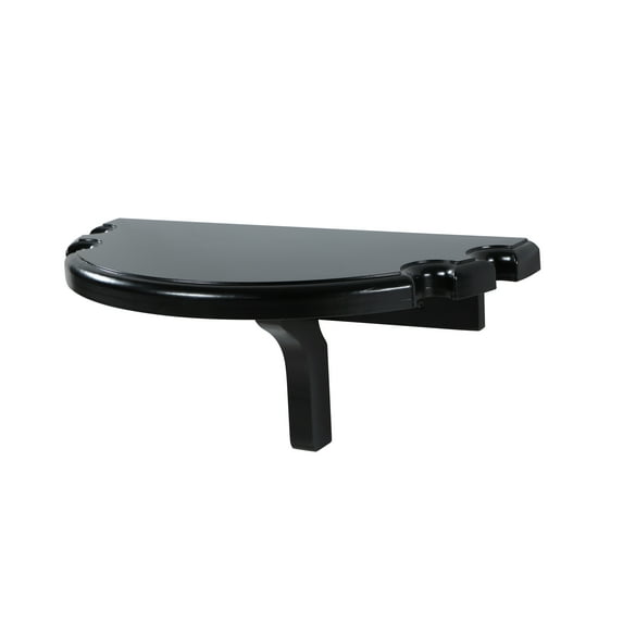 Hathaway Premium Half Moon Wall Shelf - Black Finish