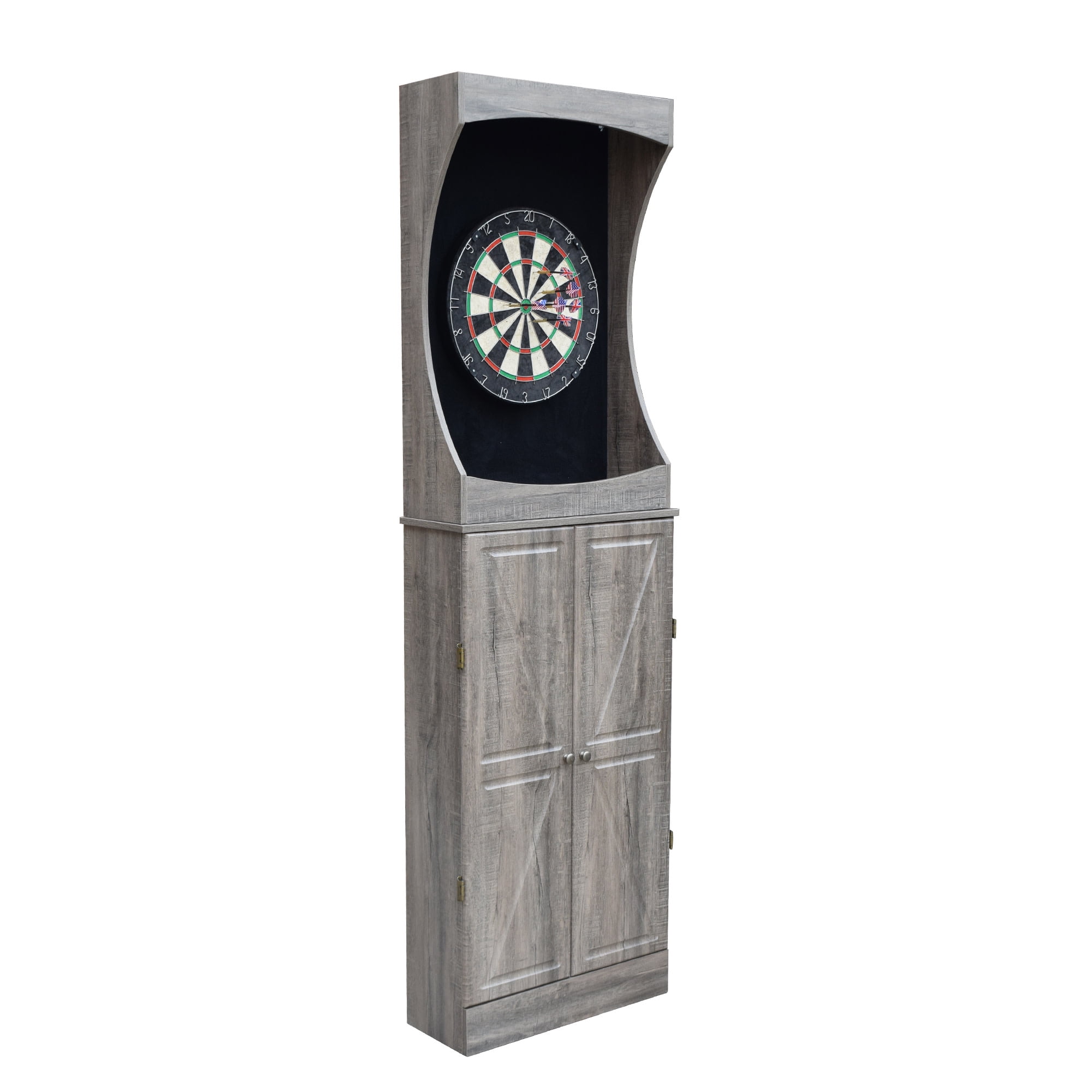 Westwood Driftwood Free-Standing Dartboard Cabinet Set
