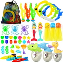 Hatisan 43 Pack Pool Toys , Diving Toys for Kids Pool Games, Water Toys Swim Learning and Develop Diving Skills for Kids