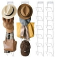 thumbnail image 1 of Livhil Hat Holder Hat Hanger Hat Organizer Hat Rack for Wall, Door, Wig Holder, 12 pack (White), 1 of 8