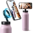 thumbnail image 1 of Hatisan 24 oz Insulated Water Bottle, Magnetic Stainless Steel Water Bottle, with Mobile Phone Holder Tripod, Hot for 12H, Cold for 24H(Purple), 1 of 8