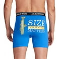 thumbnail image 1 of Little Blue House Men's Funny Boxer Briefs, Size Matters, Small, 1 of 2