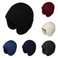 thumbnail image 1 of Hats &1 | Men and Women Outdoor Winter Hat with Earmuffs Thick Knitted Wool Cold Weather Front Brim, 1 of 3