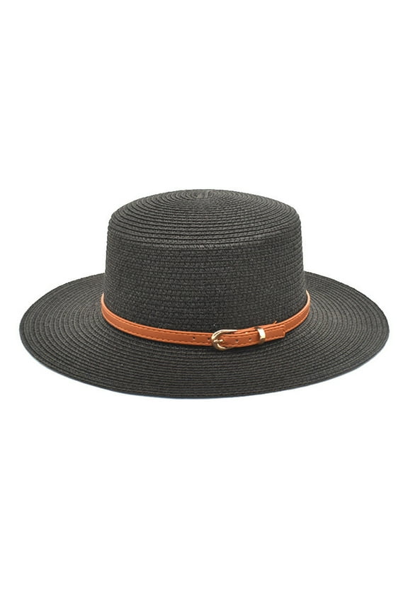 Hats Adults Unisex Retro Western Cowboy Riding Leather Belt Wide Cap Straw Hat