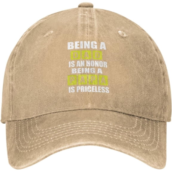 Hats Being A Dad an Honor Being Papa is Priceless Dad Hat Women Fashionable Mens Hats