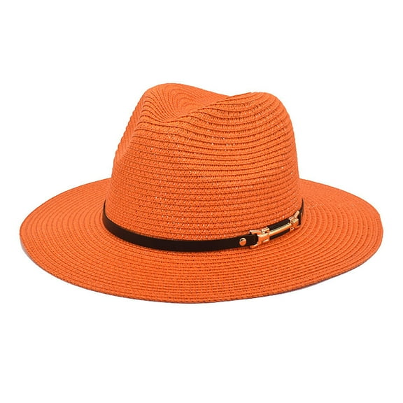 Hats Big Brim Straw Panama Jazz Fedora Ladies Beach Travel Sun Fisherman Hat