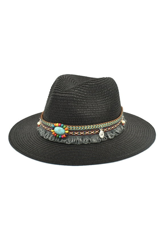 Hats Christmas Adults Unisex Retro Western Cow Riding Leather Belt Wide Cap Straw Winter Hats For Women