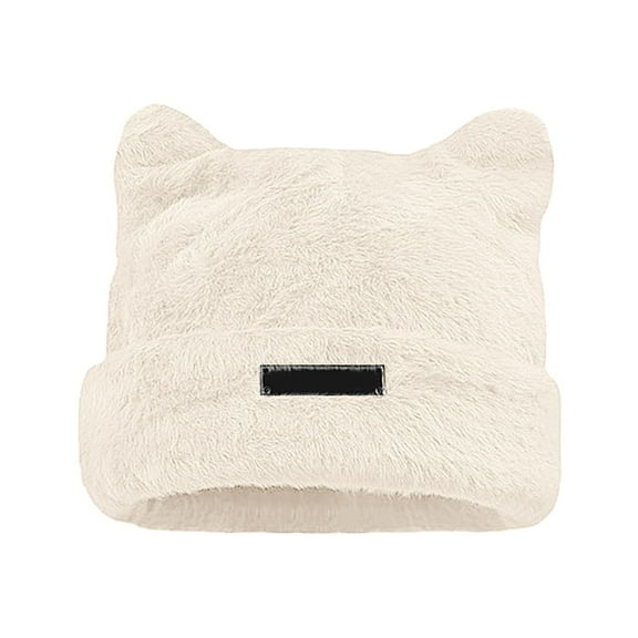 Hats Christmas Cat Wool Cap Crochet For Women Cute Bear Ears Wool Caps Women Winter Slouchy Wool Caps Accessories Winter Hats For Women