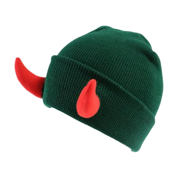 Hats Christmas Devil Horns Men Knitted Beanie With Horns Women Hip Hop Daemon Horns Cap For Winter Warm Ski Outdoor Winter Hats For Women