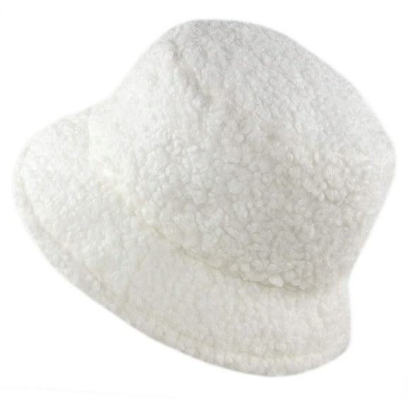 Hats Christmas Women Winter Bucket Vintage Cloche Warm Faux Wool Outdoor Fisherman Cap Winter Hats For Women