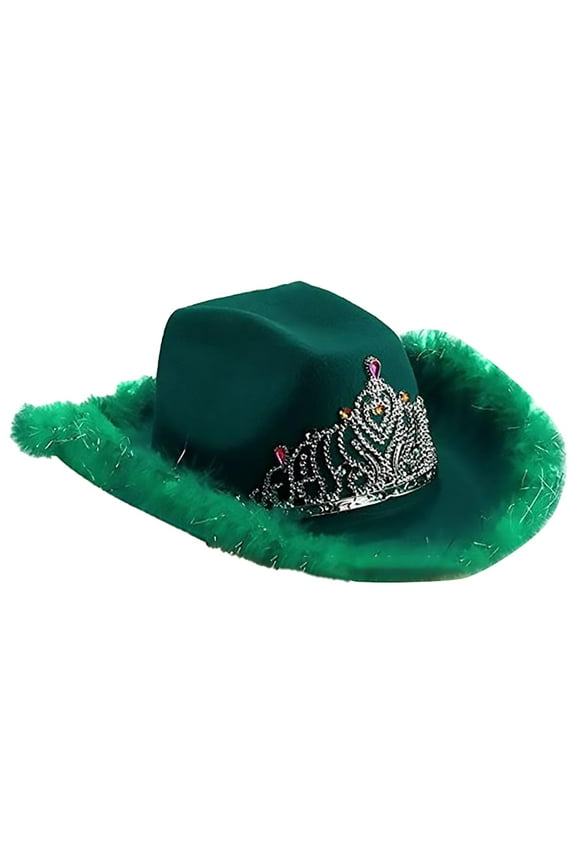 Hats Christmas Women's Sequin Crown Cow Western Cow Winter Hats For Women