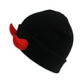 thumbnail image 1 of Hats Devil Horns Men Hat Knitted Beanie With Horns Women Hip Hop Daemon Horns Cap For Winter Warm Ski Outdoor Gifts, 1 of 5