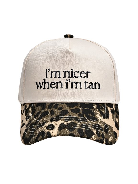 Hats For Women Brown Sun Visors For Women Fashion Two Toned Trucker Embroidered Hats