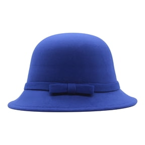 Hats For Women Bucket Hat Blue Summer Wide Brim 1920s Cloche Crushable Bowler Vintage Cloche Round Womens Hats