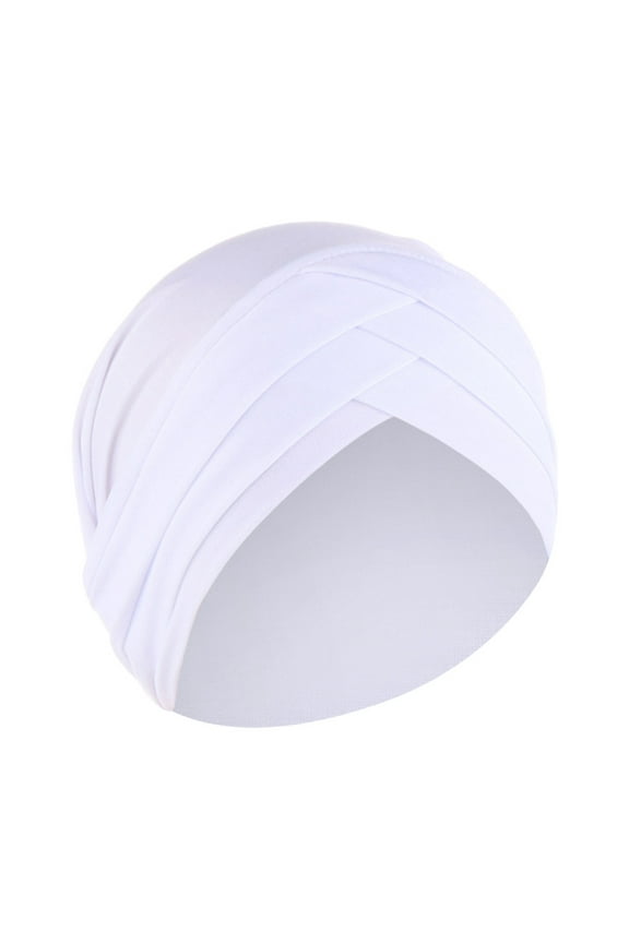 Hats For Women Fashion Autumn Winter Warm Solid Cross Muslim Cap Hat Beanie Wrap Cap