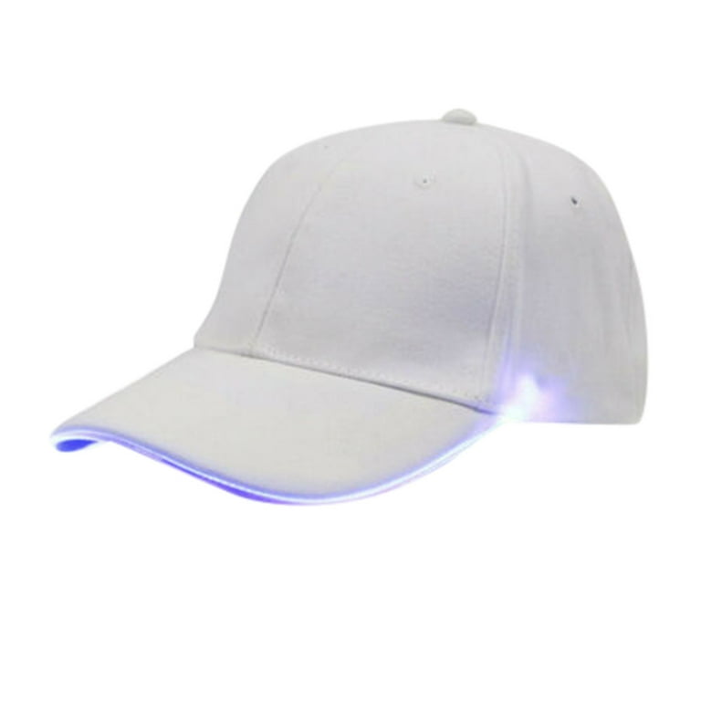 Hats For Women Fashionable Dressy Summer Led Lighted Up Hat Glow Club Party Baseball Adjustable Sports Cap Hats For Men Flat Brim