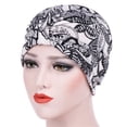 thumbnail image 1 of Hats For Womens India Stretch Turban Floral Cotton Hair Loss Head Scarf Wrap Caps For Women, 1 of 2