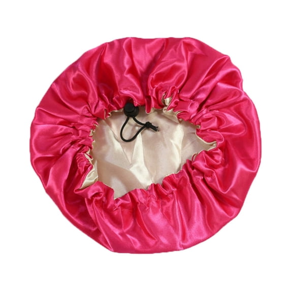 Hats Kids Adjustable Double Layer Natural Bonnet Hair Sleeping Satin Cap Hot Pink One Size