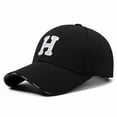 thumbnail image 1 of Hats for Men - Snapback Baseball Cap with High Profile Design New Summer Men's And Women's Caps Show Faces Small Artifacts Korean Version Texture Full Of Big Heads Versatile Shades, 1 of 2