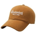 thumbnail image 1 of Hats For Men Yigetop Caps Men Women Fashion Baseball Cap Cotton Baseball Cap Spring and Summer Letters Embroidered Curved Brim Outdoor Travel Hat Baseball Cap Brown one Size, 1 of 4