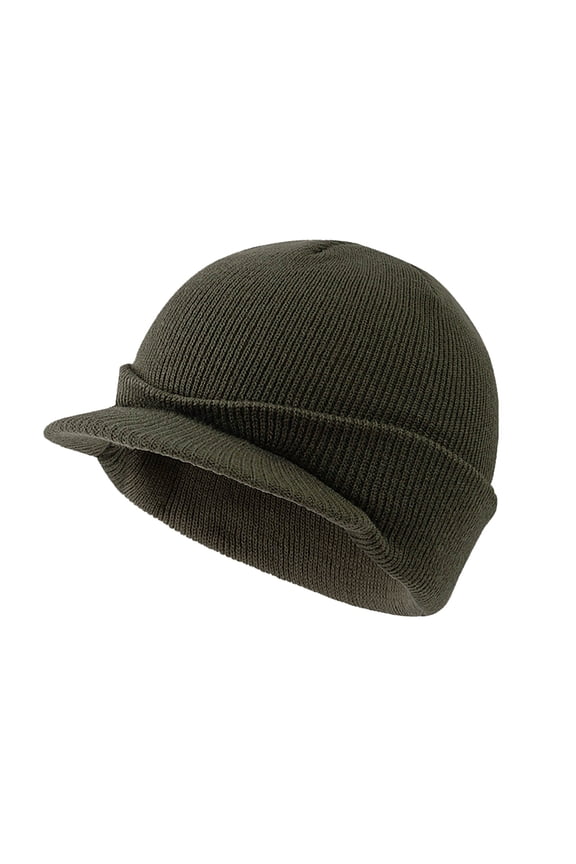 Hats Outdoor Winter Beanie W/Visor & Earflaps for Men Fleece Scarf Set Adjustable Sun Hat Cap