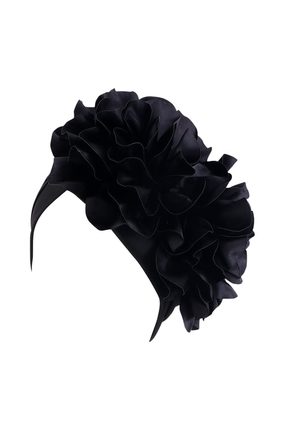 Hats Outdoor Womens Casual Big Flowers Solid Head Headwear Muslim Turban Slouchy Headwear Adjustable Sun Hat Cap