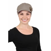 Hats Scarves & More Brighton Cotton Newsboy Hat for Women, Khaki