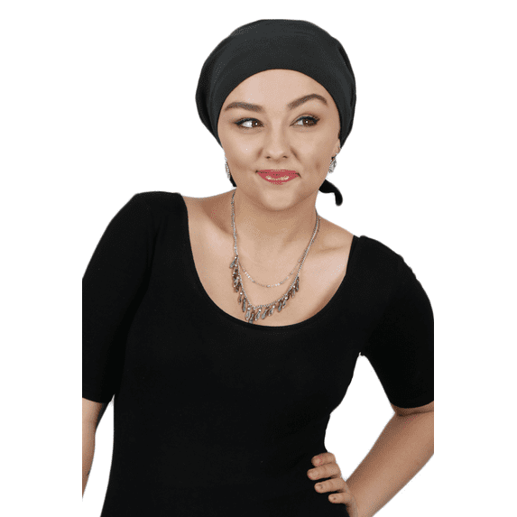 Hats Scarves & More Women's Pre-Tied Lightweight Head Scarf, Black