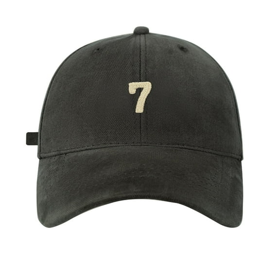 Hats Spring/Summer Big Head Soft Top 7 Digital Solid Duck Tongue Baseball Hat