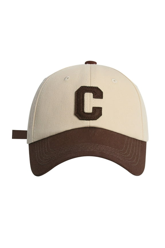 Hats Spring/Summer Big Headed Soft Top C Letter Colored Duck Tongue Baseball Hat