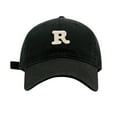 thumbnail image 1 of Hats Spring/Summer Big Headed Soft Top R Letter Solid Duck Tongue Baseball Hat, 1 of 3