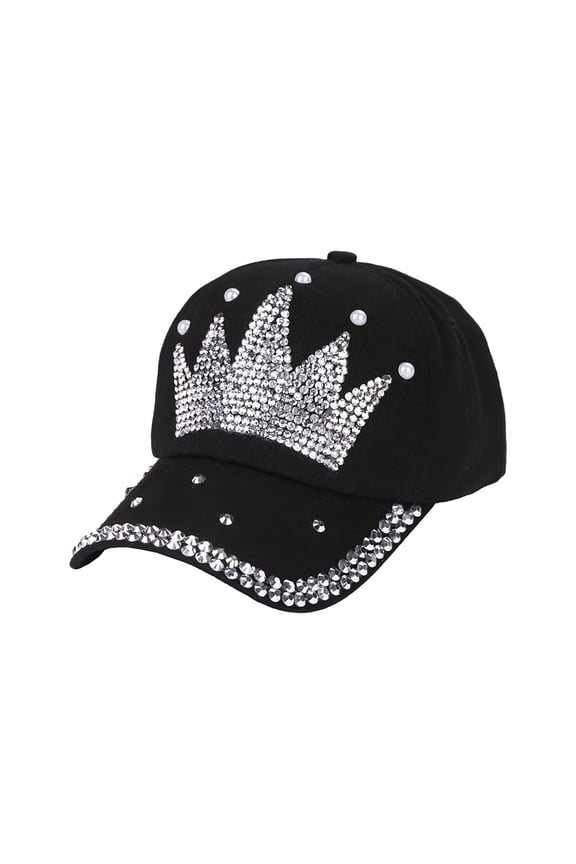 Hats Sun Visors For Women Fashion Baseball Cap Flower Snapback Sun Hats Adjustable Denim Jeans Hat Crown Pearl Baseball Cap Snapback Outdoor Sun Hat