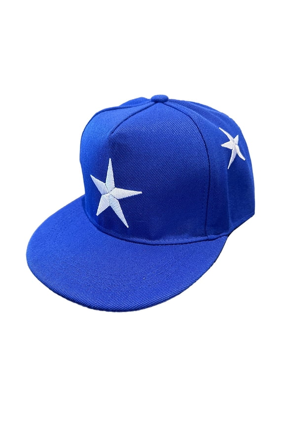 Hats Sun Visors for Women Blue Classic Five Pointed Star Embroidery Short Brim Dome For Daily Wear Womens Hats