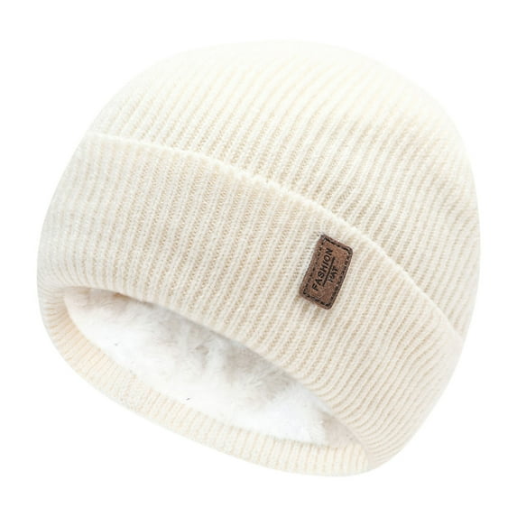 Hats for Women Cold Weather Gear Winter Men and Women Padded and Thickened Warm Hat Outdoor Letters Knitted Hat Fall and Winter Riding Neck Warm Wool Hat