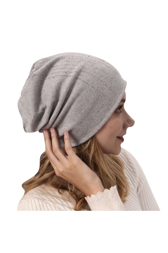 Hats for Women Knitted Double Layer Hot Drill To Keep Warm Neutral Loose Lightweight Hip Hop Soft Cotton Casual Elastic Cotton Hat Knitted Double Layer Hot Drill To Keep Warm Hats