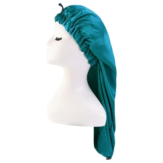 Hats For Women Solid Color Satin Bonnet Soft Elastic Long Hair Cap Breathable Silky Hair Bonnet Sleeping Cap Braids Bonnets Headwear Cozy Stylish Headgears