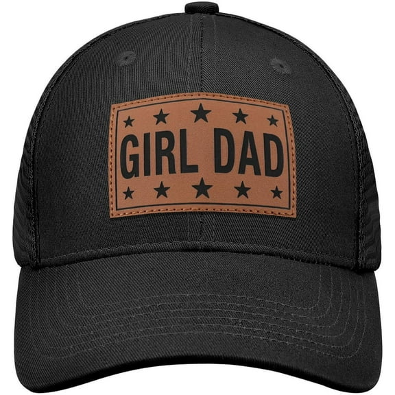 Hats for Dad,Baseball Cap for Papa, for Dad,Brithday Gifts for Daddy,Outdoor Mesh Leather Trucker Hat Adjustable Size