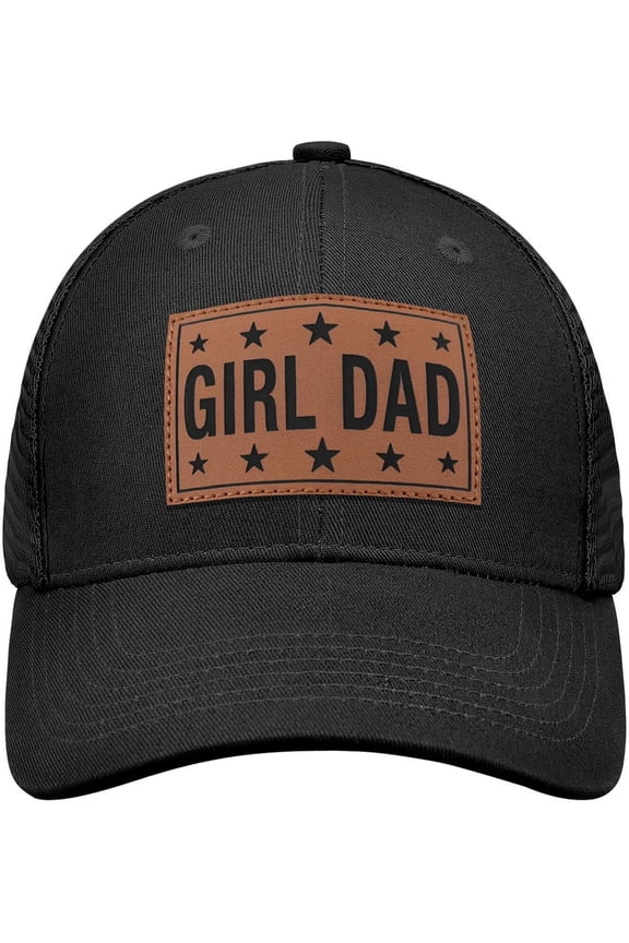 Hats for Dad,Baseball Cap for Papa, for Dad,Brithday Gifts for Daddy,Outdoor Mesh Leather Trucker Hat Adjustable Size