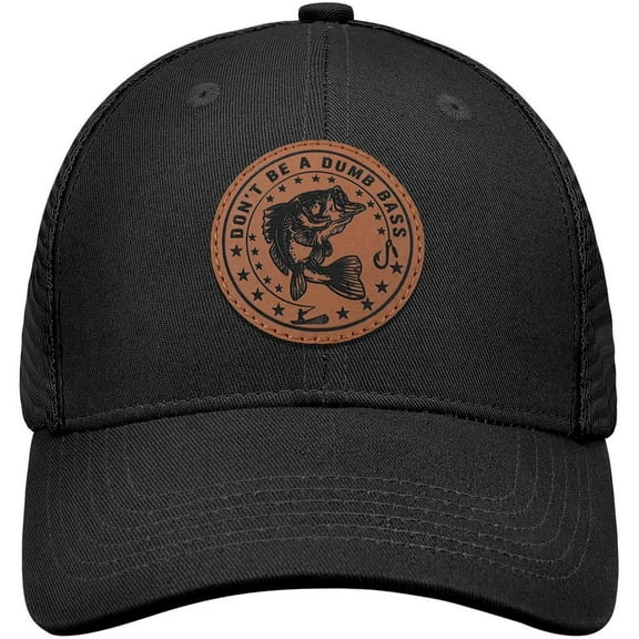 Hats for Men,Baseball Cap for Man, for Dad/Husband/Grandpa,Outdoor Mesh Leather Trucker Hat Adjustable Size