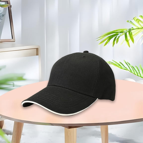Hats for Men, Black Sandwich Hairy Green Baseball Cap Light Plate Work Cap, Size One Size