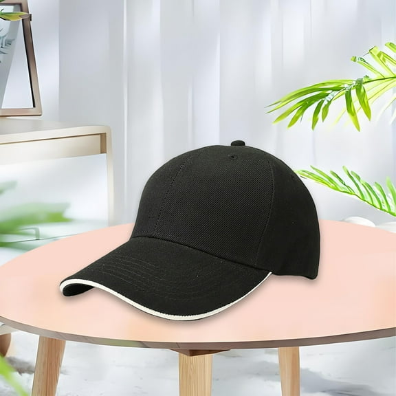 Hats for Men, Black Sandwich Hairy Green Baseball Cap Light Plate Work Cap, Size One Size