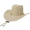thumbnail image 1 of Hats for Men Classic Western Brown Cowboy Hat with Leather & Metal Embellishments Mens Hats Gray One Size Fashion Women Men, 1 of 3