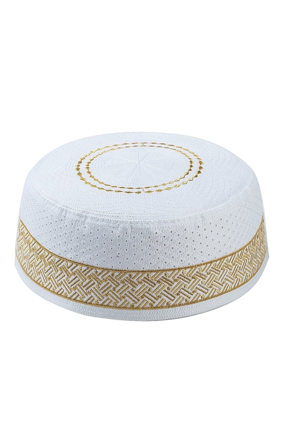 Hats for Men Embroidered Cotton Muslim Flat Cap