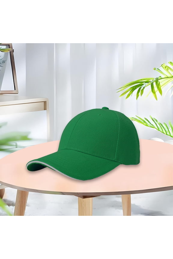 Hats for Men, Green Sandwich Hairy Green Baseball Cap Light Plate Work Cap, Size One Size