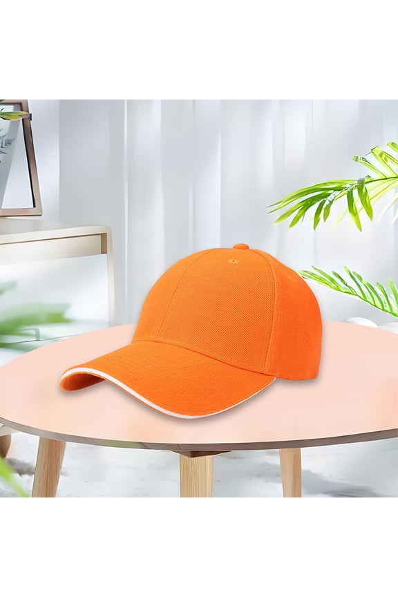 Hats for Men, Orange Sandwich Hairy Green Baseball Cap Light Plate Work Cap, Size One Size